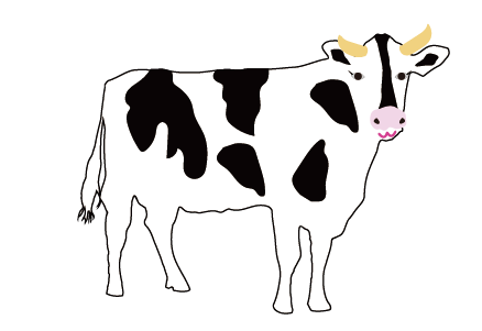 2021牛年のうしのイラスト年賀状素材cow